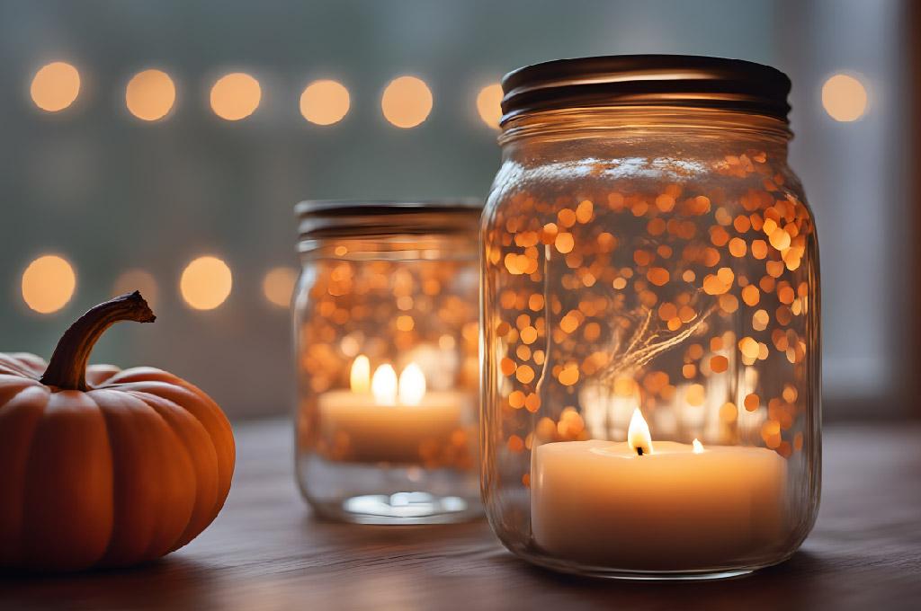 Mason Jar Candle Holders