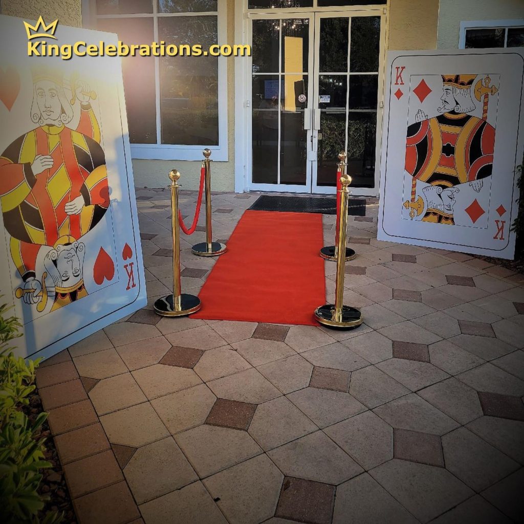 Red Carpet and Stanchions and Giant Cards