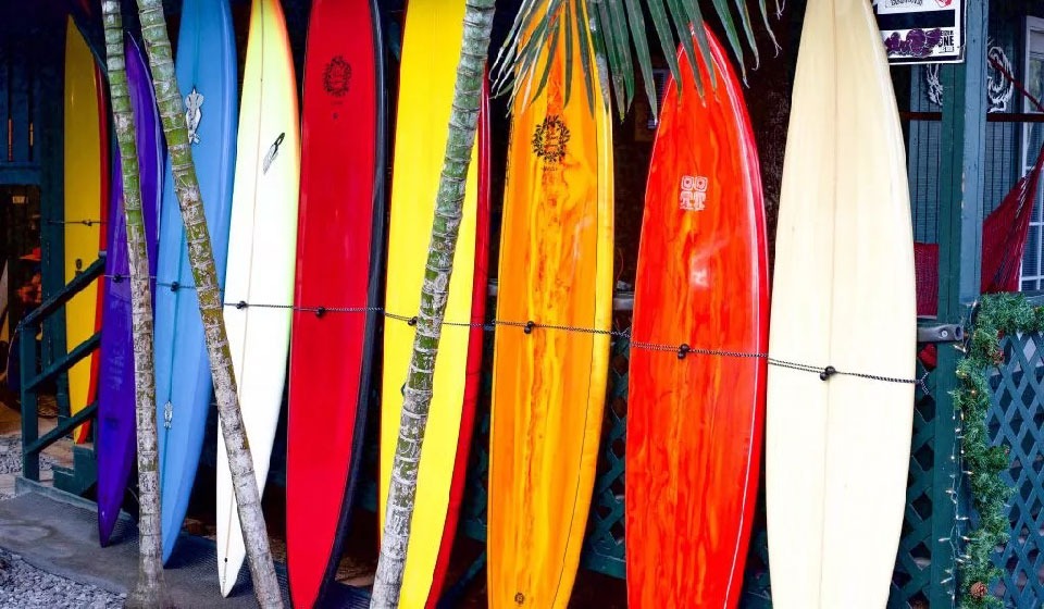 Surfboard Decor and Games Hawaii Party Ideas Florida 2024